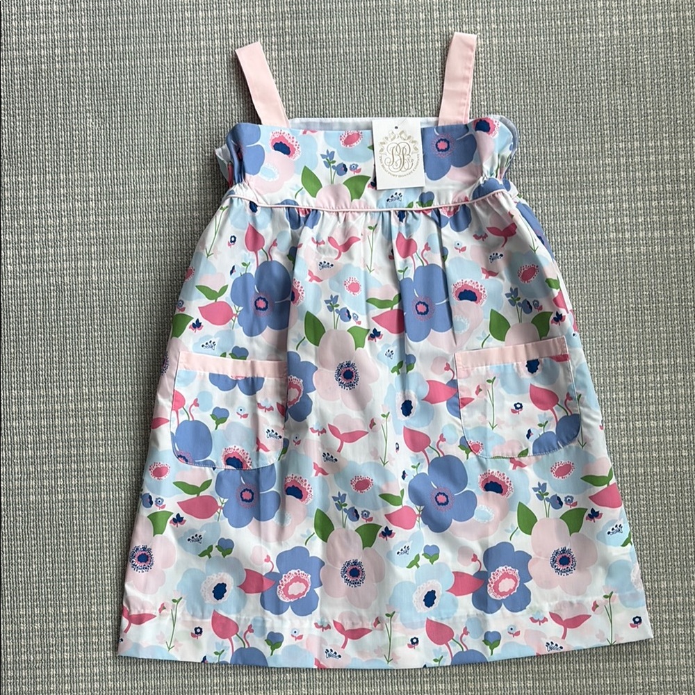 The Beaufort Bonnet Company Pink and Blue Pleated Sundress